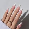 BTArtboxnails False Nail Tips - French Tip Press on Nails Pink Medium Coffin XCOATTIPS, No Need to File Fake Nails for Nail Art DIY view 2