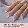 BTArtboxnails False Nail Tips - French Tip Press on Nails Pink Medium Coffin XCOATTIPS, No Need to File Fake Nails for Nail Art DIY view 3