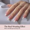 BTArtboxnails French Gel Nail Tips - French Tip Press on Nails Pink Medium Almond XCOATTIPS for Nail Extensions view 2