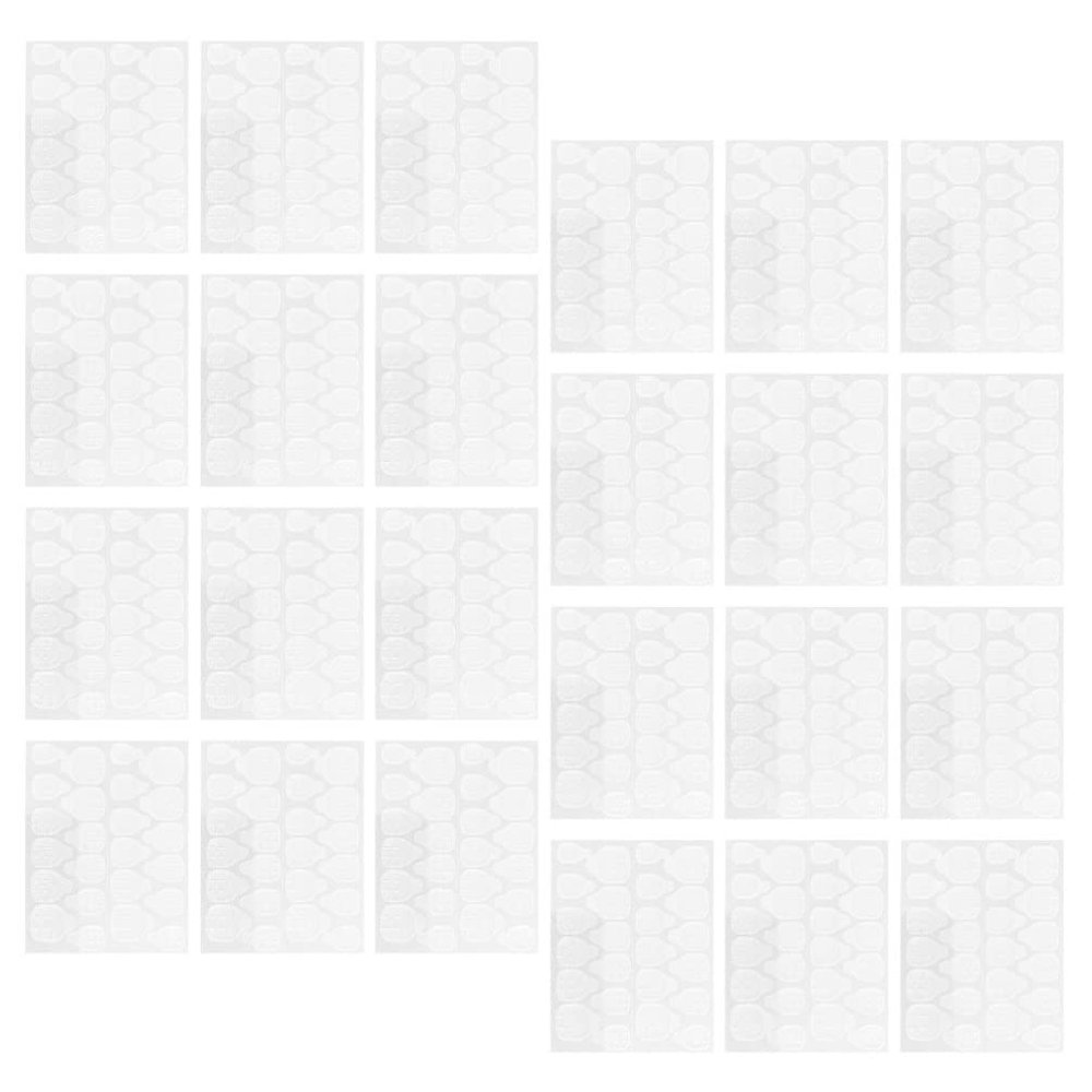 FOMIYES 40sheets Double-Sided Nail Glue Invisible Nail Art Adhesive Stickers for Manicure Sticky Tabs for Easy to Use Tabs Temporary Applications