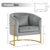 BarberPub Living Room Chair, Nail Tech Chair with Cushion, Manicure Armchair for Nail Technician, Spa Salon Equipment for Manicurist, Vanity Makeup Beauty Station 3513 (Grey) view 3
