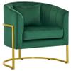 BarberPub Living Room Chair, Nail Tech Chair with Cushion, Manicure Armchair for Nail Technician, Spa Salon Equipment for Manicurist, Vanity Makeup Beauty Station 3513 (Dark Green) view 1