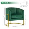 BarberPub Living Room Chair, Nail Tech Chair with Cushion, Manicure Armchair for Nail Technician, Spa Salon Equipment for Manicurist, Vanity Makeup Beauty Station 3513 (Dark Green) view 3