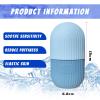 Joyeee Ice Face Roller, Reusable Silicone Mold Face Massage Eye Facial Beauty Skin Care Tools Apply Ice for Shrink Pores Anti Wrinkle Reduce Puffiness Improve Skin Elasticity, Striped view 2