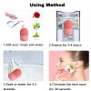 Joyeee Ice Face Roller, Reusable Silicone Mold Face Massage Eye Facial Beauty Skin Care Tools Apply Ice for Shrink Pores Anti Wrinkle Reduce Puffiness Improve Skin Elasticity, Striped, Pink view 3
