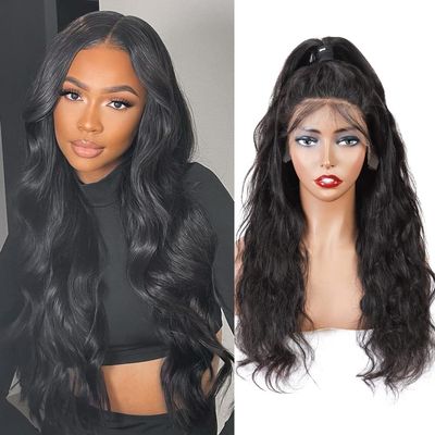 13 * 6 Body Wave Lace Front Wigs Human Hair for Black Women 20 Inch Brazilian Body Wave Human Hair Wigs Human Hair Pre Plucked with Baby Hair Nature Color