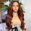 1B30 Ombre Colored Body Wave Lace Front Wig 13x4 HD Transparent Lace Wig for Women Pre Pulcked Natural Hairline Bleached Knots Brazilian Remy Hair Bleached Knots 150% Density 24 Inch view 1