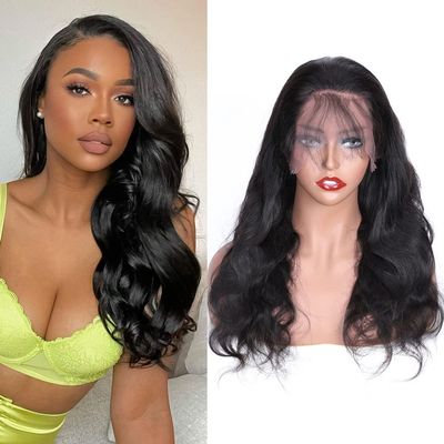 13 * 4 Brazilian Human Hair Wigs Lace Front Wigs Human Hair Pre Plucked Body Wave 20 Inch HD Lace Front Wigs (Nature Color)