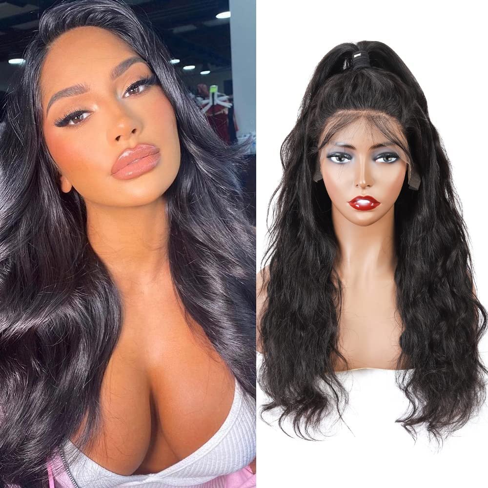 13x6 Brazilian Body Wave Human Hair Wigs Body Wave Lace Front Wigs Frontal Wigs Human Hair 18 Inch HD Lace Front Wigs Human Hair Nature Color