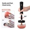 Senbowe Upgraded Makeup Brush Cleaner and Dryer Machine, Electric Cosmetic Automatic Brush Spinner with 8 Size Rubber Collars, Wash and Dry in Seconds, Deep Cosmetic Brush Spinner for All Size Brushes view 2