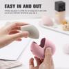 FERYES 2 PCS Makeup Sponge Holder  Shatterproof Eco-Friendly Silicone Beauty Make Up Blender Case for Travel - Pink view 2