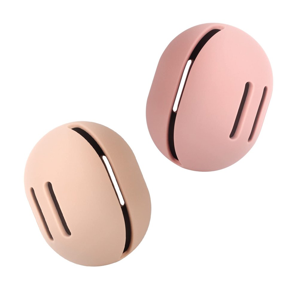 FERYES 2 PCS Makeup Sponge Holder Shatterproof Eco-Friendly Silicone Beauty Make Up Blender Case for Travel