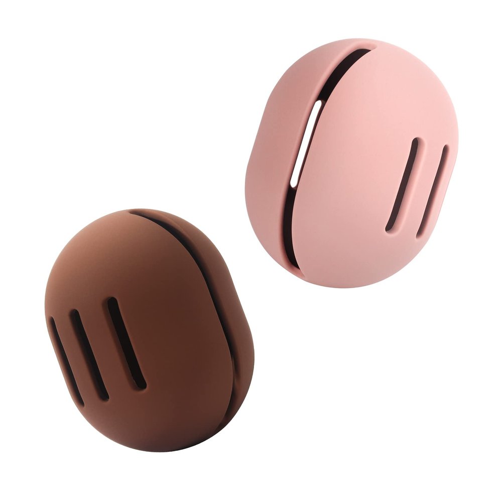 FERYES 2 PCS Makeup Sponge Holder Shatterproof Eco-Friendly Silicone Beauty Make Up Blender Case for Travel