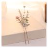 FHBWQY Women's 1PCS Hairpin Headdress Wedding Hair Jewelry Crystal Pearl for Bride's Hair Hairpin view 1