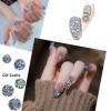 Rwoora DIY Nail Ornament Porcelain White Champagne 6 Grid Mixed Color Nail Stick Drill view 3