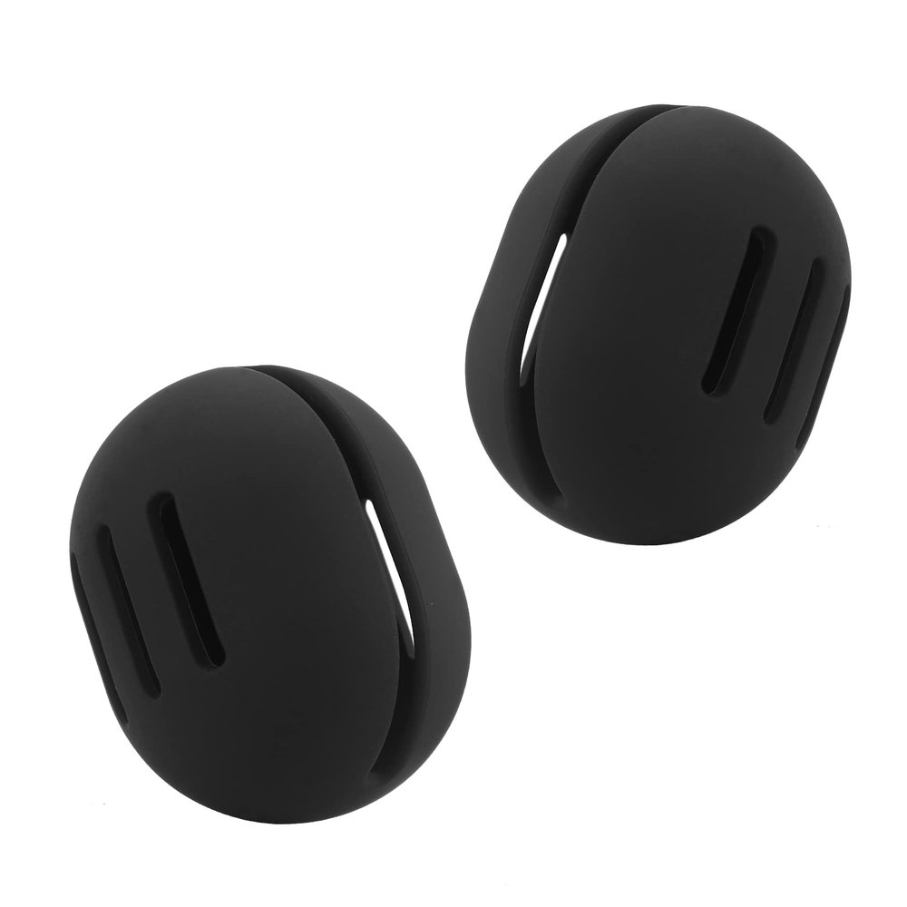 FERYES 2 PCS Makeup Sponge Holder Shatterproof Eco-Friendly Silicone Beauty Make Up Blender Case for Travel - Black