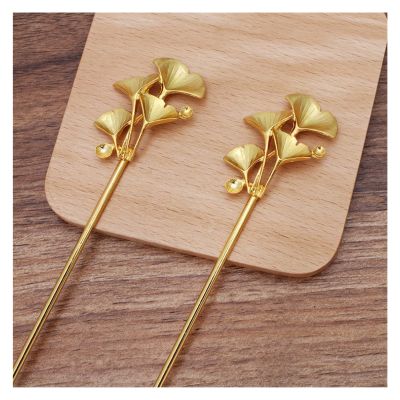 FHBWQY 2 Or 3 42x31.5mm Lotus Copper Hair Clips Hair Fork Bar Hair Clips DIY Vintage Classic Hairpin Step Accessories (Color : 1)