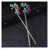 FHBWQY Retro Hairpin Female Hair Headdress Classical Wind Grape Glazed Flower Tassel Palace Step Ball Hanfu Headdress (Color : A) view 4