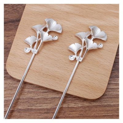 FHBWQY 2 Or 3 42x31.5mm Lotus Copper Hair Clips Hair Fork Bar Hair Clips DIY Vintage Classic Hairpin Step Accessories (Color : 2)