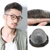 Healthlif Mens Toupee Thin Skin 0.06mm Toupee For Men V-loop Men Hair Piece Remy Virgin Human Hair Replacement System Men's Hairpiece Toupee 8x10#2 Darkest Brown 100% Density view 1