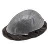 Healthlif Mens Toupee Thin Skin 0.06mm Toupee For Men V-loop Men Hair Piece Remy Virgin Human Hair Replacement System Men's Hairpiece Toupee 8x10#2 Darkest Brown 100% Density view 3