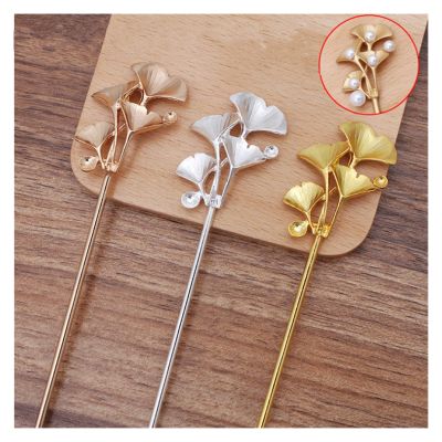 FHBWQY 2 Or 3 42x31.5mm Lotus Copper Hair Clips Hair Fork Bar Hair Clips DIY Vintage Classic Hairpin Step Accessories (Color : 4)