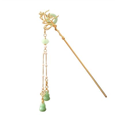 Chinese Hanfu Hair Accessories Hairpins for Women Flower Long Tassel Step Shake Hair Sticks Vintage Wedding Gift