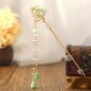 Chinese Hanfu Hair Accessories Hairpins for Women Flower Long Tassel Step Shake Hair Sticks Vintage Wedding Gift view 2