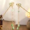Chinese Hanfu Hair Accessories Hairpins for Women Flower Long Tassel Step Shake Hair Sticks Vintage Wedding Gift view 3