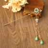 Chinese Hanfu Hair Accessories Hairpins for Women Flower Long Tassel Step Shake Hair Sticks Vintage Wedding Gift view 4