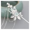 Women's Crystal Hair Clasp Flower Shape Step Shaking Hanfu Hair Stick with Tassel Headdress Classic Hairpin (Color : 5) view 4