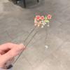 FHBWQY New Women's Elegant Peach Blossom Hairpin Step Back Shaking Alloy Tassel Clip Fashion Classic Hairpin Hair Ornament (Color : 1) view 1