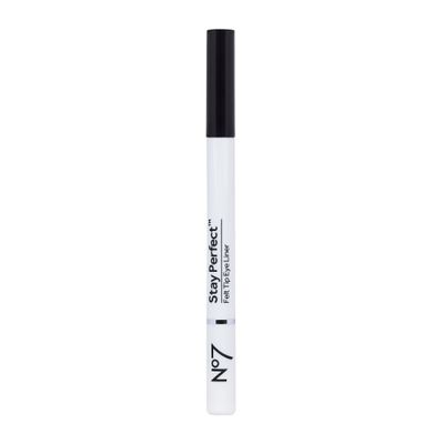No7 Stay Precise Felt Tip Eye Liner - Black - Precision Tip Liquid Eyeliner Ideal for Cat Eye Look - Easy to Use, Long Lasting Eyeliners (1.6g)