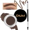 evpct Dark Brown Eyebrow Powder Pomade Gel Shaper Makeup Kit with Dual-ended Brush, Eyebrow Stencil Kit for Women Shaping, Eye Brow Pomade Stencil Shaper Tinting kits for Women Long Lasting Waterproof view 1
