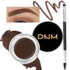 evpct Chocolate Eyebrow Powder Pomade Gel Shaper Makeup Kit with Dual-ended Brush, Eyebrow Stencils Kit for Women Shaping, Eye Brow Pomade Stencil Shaper Tinting kits for Women Long Lasting Waterproof view 1