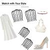 BAINESS 4 Pcs Metal U Shape Teeth Alloy Hair Accessories - Black Hair Fork Clips, Side Combs, Updo Bun Pins for Women Hair Styling view 2