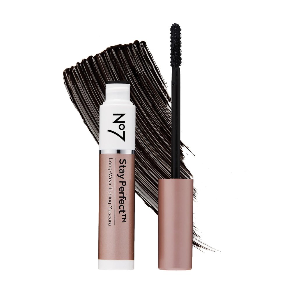 No7 Stay Perfect Mascara Smudge-Free, Long-Lasting Volume Up to 24 Hours with Straight Brush Rain & Tear-Proof (7ml)