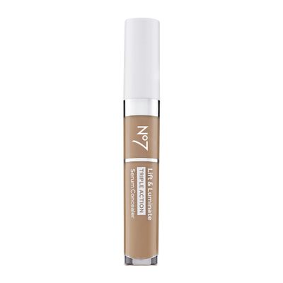 No7 Lift & Luminate Triple Action Serum Concealer - Truly Medium - Anti Aging Liquid Concealer Makeup for Blemishes & Dark Circles - Medium to Full Coverage Concealer for Face (8ml)
