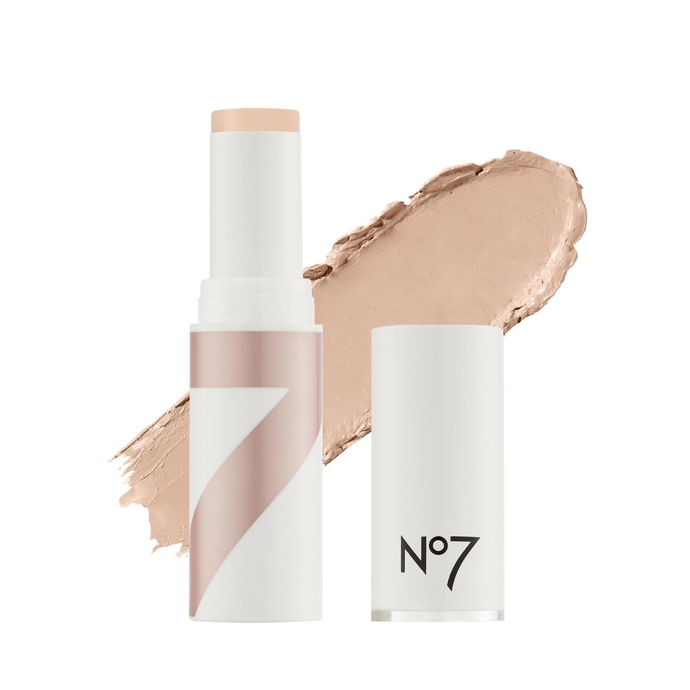 No7 Stay Perfect Foundation Stick - Long-Wear Cream Foundation with Medium, Buildable Coverage - Enriched with Squalene for a Hydrating, Non-Drying & Dewy Finish - Creme (10g)