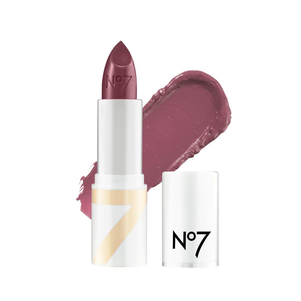 No7 Age Defying Lipstick - Berry Shine - Anti-Aging Makeup - Hydrating Pink Lipstick with Hyaluronic Acid for Plumper, Smoother, Younger Looking Lips Over Time (3.5g)