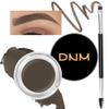 Medium Brown Eyebrow Powder Pomade Gel Shaper Makeup Kit with Dual-ended Brush, Eyebrow Stencil Kit for Women Shaping, Eye Brow Pomade Stencil Shaper Tinting kits for Women Long Lasting Waterproof view 1
