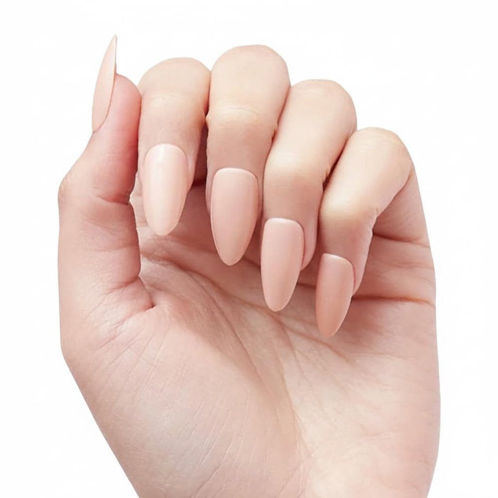 PaintLab Press-On Nails Manicure Kit, Nude 2, 24-Piece Set, Long-Lasting Fake Nails with Glue, File, Prep Pad & Cuticle Stick