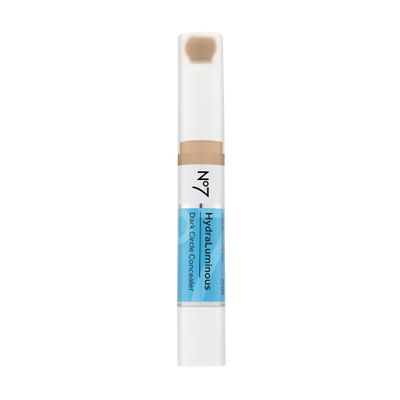 No7 Hydraluminous Concealer - Full-Coverage Under Eye Concealer for Dark Circles with Caffeine & Ceramides - Hydrating & Brightening Eye Makeup - Shade 7 (3.9ml)