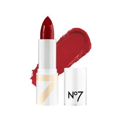 No7 Age Defying Lipstick - Soft Cherry - Anti-Aging Makeup - Hydrating Pink Lipstick with Hyaluronic Acid for Plumper, Smoother, Younger Looking Lips Over Time (3.5g)