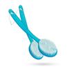 Bistras Bath Brush with Bristles, Bath and Shower Scrubber, Long Handle for Exfoliating Back, Body, and Feet, Blue (2 Pack) view 1