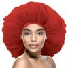 DONNA Argan & Black Castor Treatment Caps Day & Night Cap Sleep Cap Hair Sleep Shower Cap Bonnet satin Bonnet for Sleeping Hat Super Jumbo Red view 1