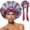 DONNA Large, Extra Large Adjustable Tie Satin Bonnet Sleep Cap 1pc Satin Headband Around Hairline & Nape Area Hair Accessories Night Cap Shower Caps, 1PC AZTEC PATTERN view 1