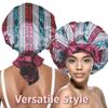 DONNA Large, Extra Large Adjustable Tie Satin Bonnet Sleep Cap 1pc Satin Headband Around Hairline & Nape Area Hair Accessories Night Cap Shower Caps, 1PC AZTEC PATTERN view 3