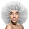 DONNA Argan & Black Castor Treatment Caps Day & Night Cap Sleep Cap Hair Sleep Shower Cap Bonnet satin Bonnet for Sleeping Hat Super Jumbo White view 1