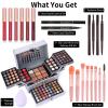 Makeup Gift Set For Women Girls, All in One Full Makeup Kit with Eyeshadow, Lip Gloss, Concealer, Blush, Contour, Highlighter Face Brushes Liquid Lipsticks Eyebrow Pen Eyeliner Pencil Sponge view 2